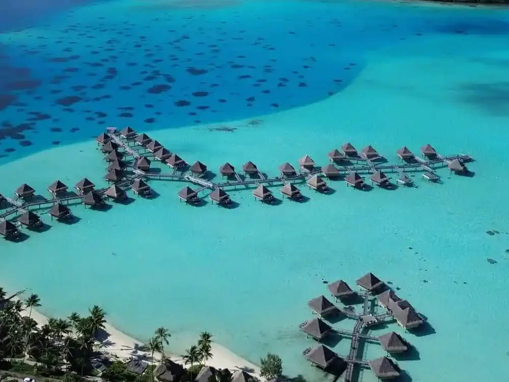 Vue du ciel de Bora Bora Rêve de Polynésie